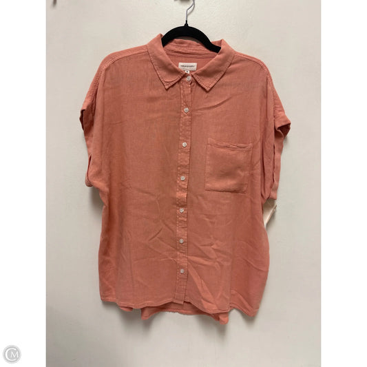 Blouse Short Sleeve By Thread And Supply In Coral, Size: 1x