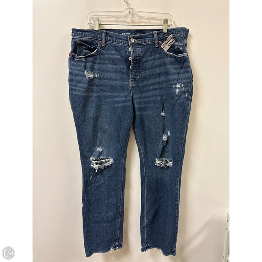 Jeans Straight By Old Navy In Blue Denim, Size: 14