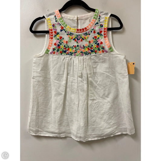 Top Sleeveless By Clothes Mentor In White, Size: S