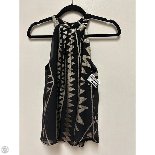 Top Sleeveless By One Clothing In Black & Gold, Size: S