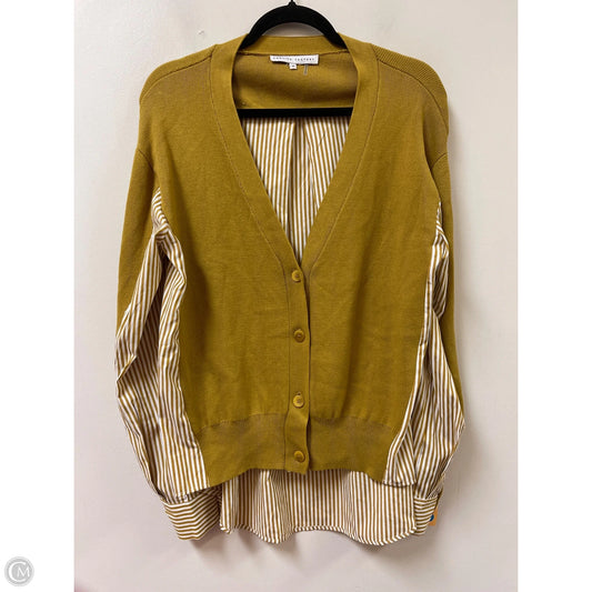 Sweater Cardigan By Ann Taylor In Brown, Size: L