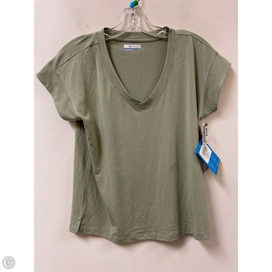 Athletic Top Short Sleeve By Columbia In Green, Size: S