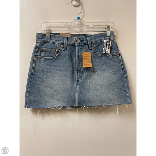 Skirt Mini & Short By Levis In Blue Denim, Size: 4