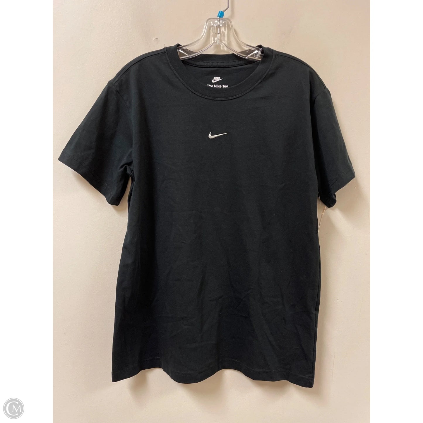 Athletic Top Short Sleeve By Nike In Black, Size: S