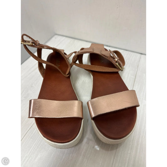 Sandals Flats By Mia In Rose Gold, Size: 8