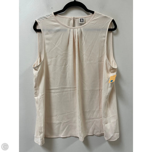 Top Sleeveless By Anne Klein In Cream, Size: Xl