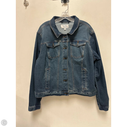 Jacket Denim By Time And Tru In Blue Denim, Size: 2x