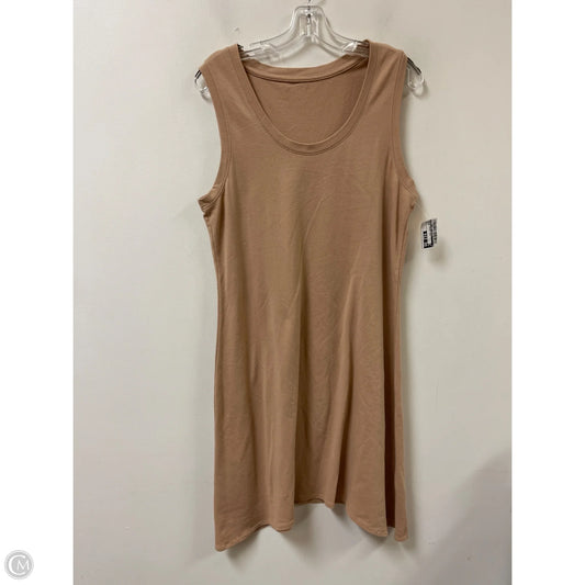 Dress Casual Midi By Clothes Mentor In Brown, Size: L