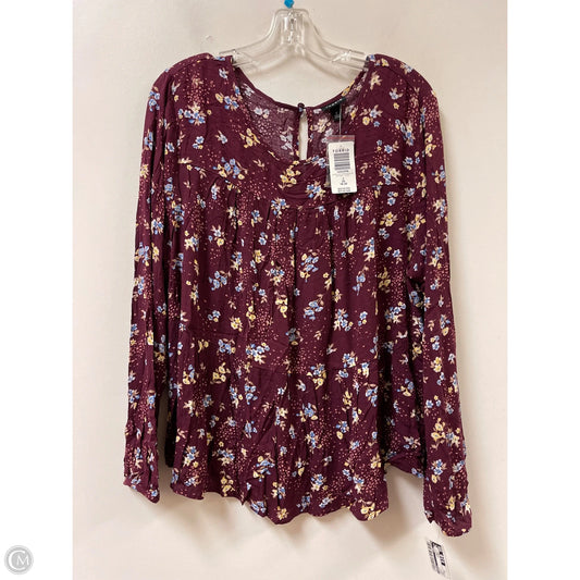 Top Long Sleeve By Torrid In Purple, Size: 2x
