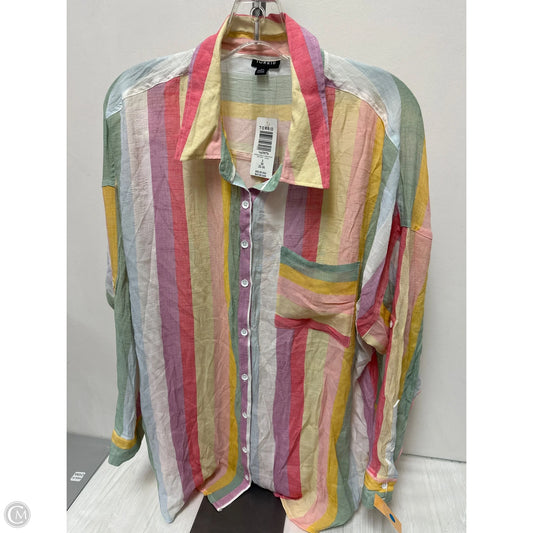 Blouse Long Sleeve By Torrid In Striped Pattern, Size: 3x
