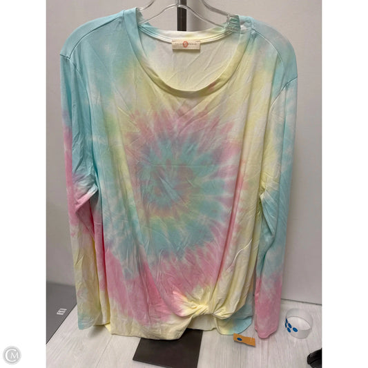 Top Long Sleeve By Clothes Mentor In Tie Dye Print, Size: 2x