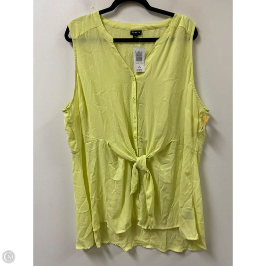 Top Sleeveless By Torrid In Yellow, Size: 3x