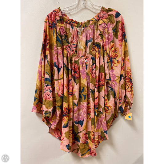 Top Long Sleeve By Terra & Sky In Floral Print, Size: 2x