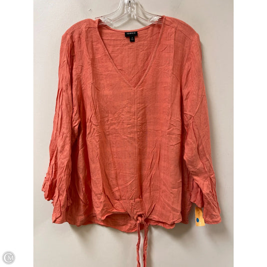 Top Long Sleeve By Torrid In Orange, Size: 2x