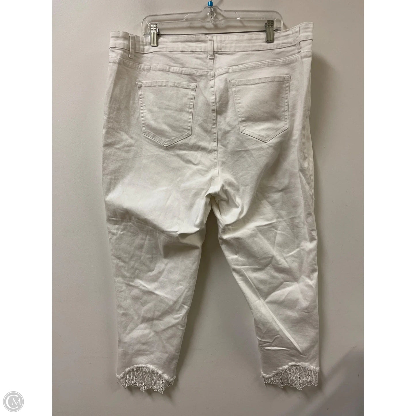 Jeans Skinny By For The Republic In White Denim, Size: 20