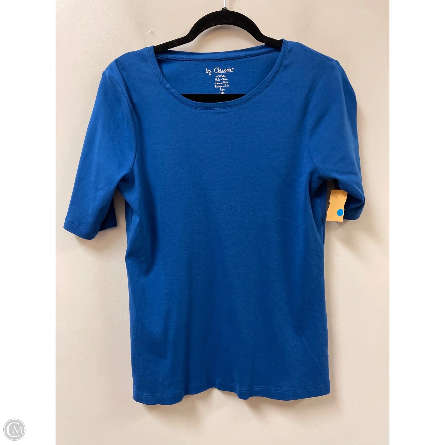 Top Short Sleeve By Chicos In Blue, Size: M