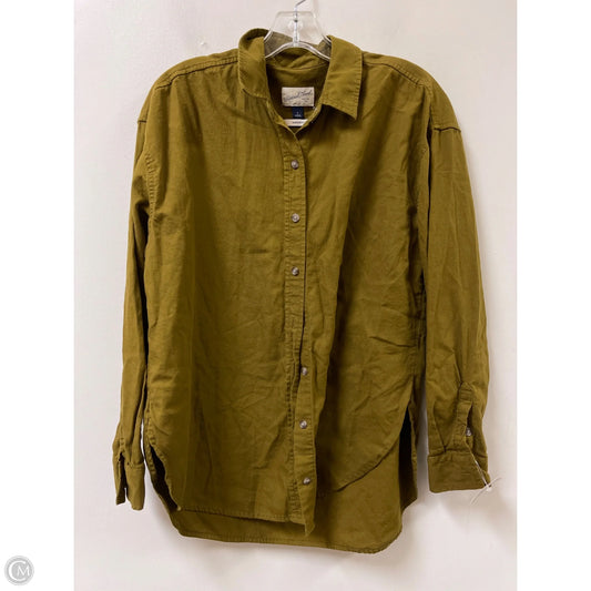 Blouse Long Sleeve By Universal Thread In Green, Size: S