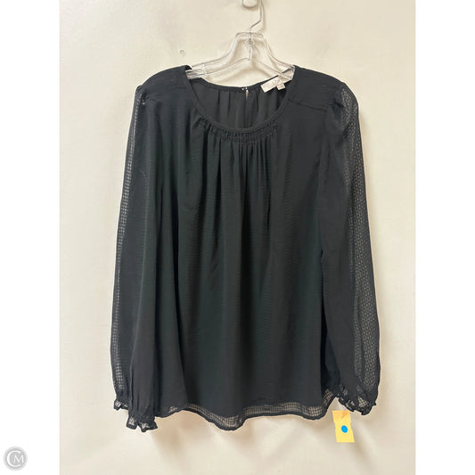 Top Long Sleeve By Loft In Black, Size: Xl