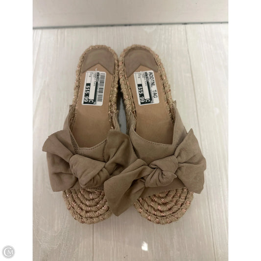 Sandals Flats By J Slides In Taupe, Size: 9