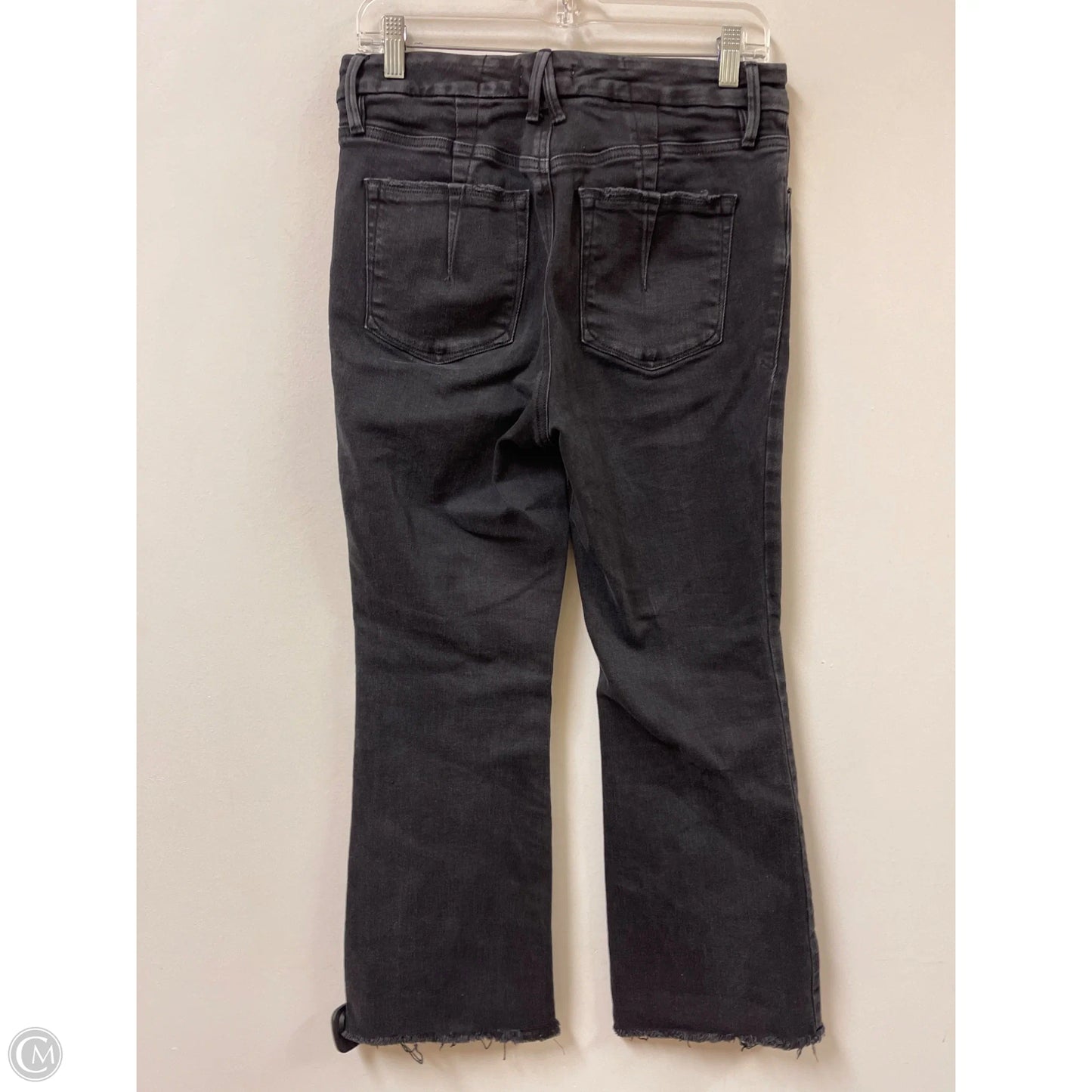 Jeans Flared By Good American In Grey Denim, Size: 10