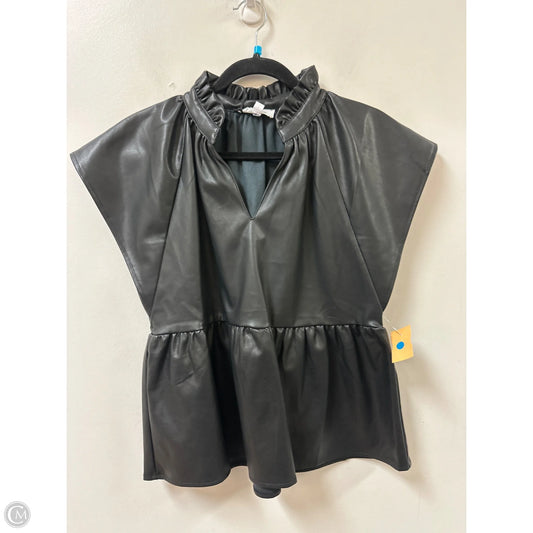 Top Short Sleeve By Thml In Black, Size: S