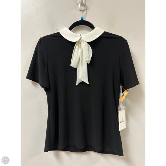 Top Short Sleeve By Cece In Black & White, Size: S