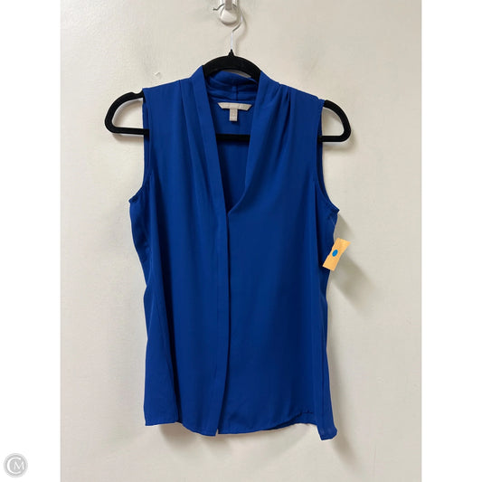 Blouse Sleeveless By Banana Republic In Blue, Size: Xs
