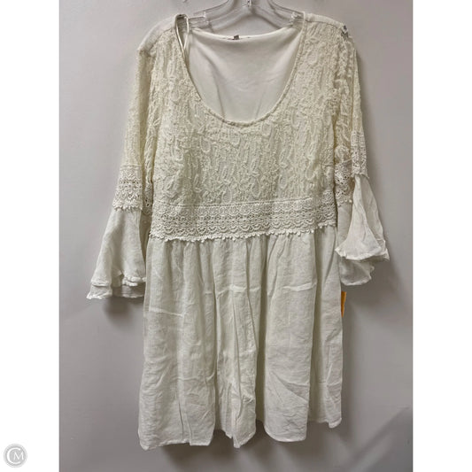 Tunic Long Sleeve By Red Camel In White, Size: 2x
