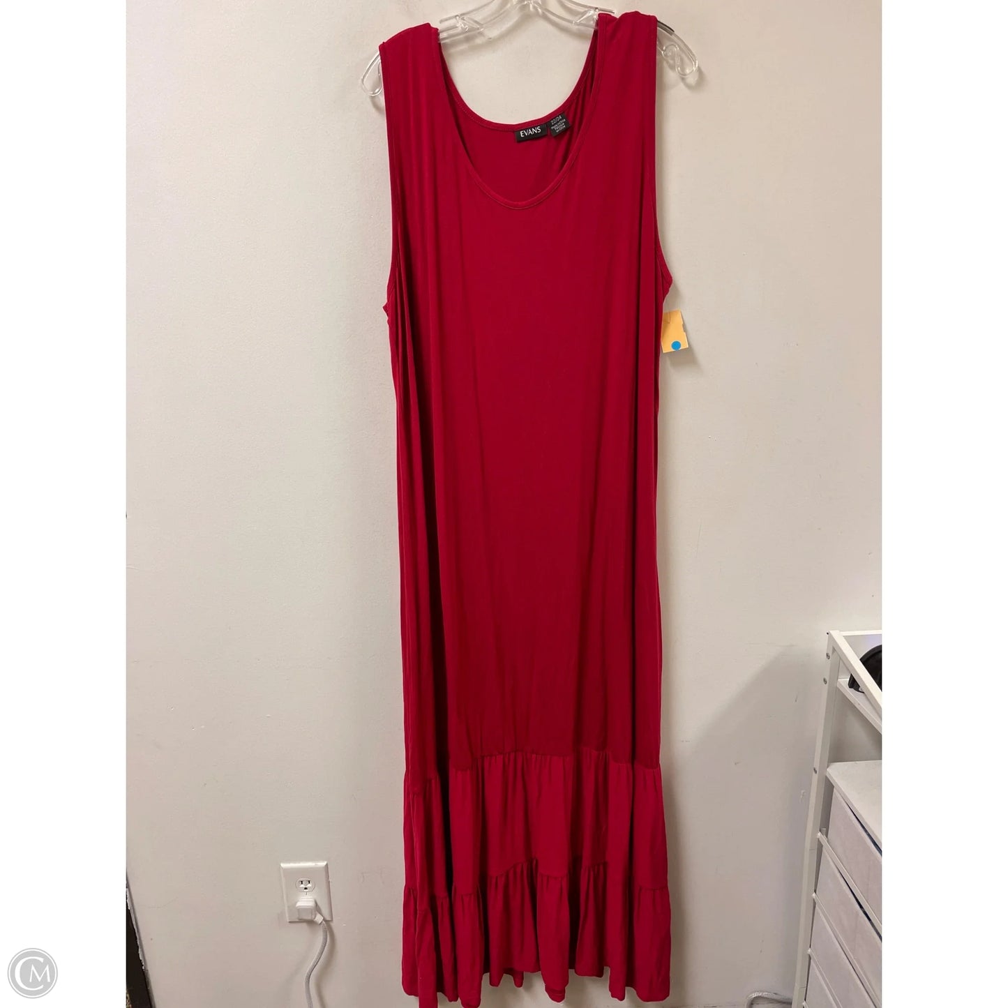 Dress Casual Maxi By Clothes Mentor In Red, Size: 3x