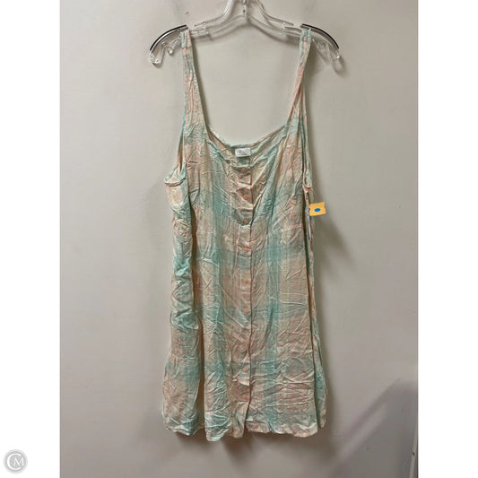 Tunic Sleeveless By Abound In Green & Pink, Size: 3x