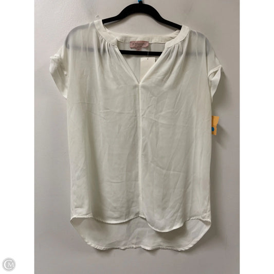 Top Short Sleeve By Philosophy In White, Size: S