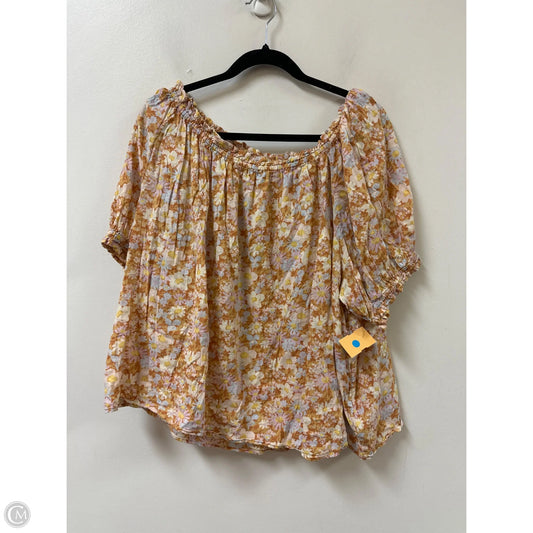 Top Short Sleeve By Gap In Floral Print, Size: Xl