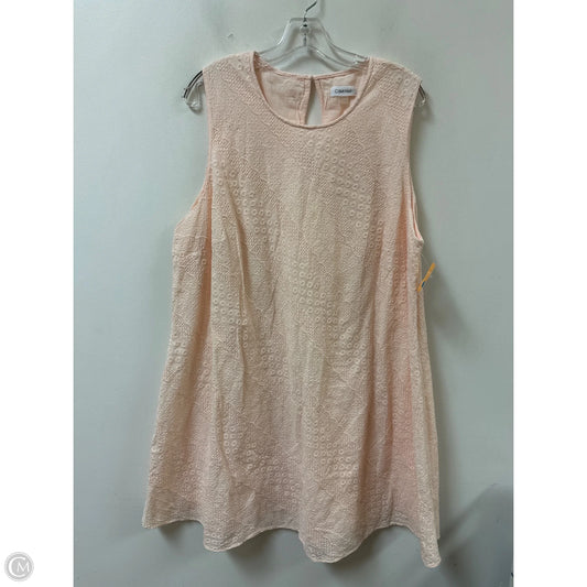 Dress Casual Short By Calvin Klein In Pink, Size: 1x