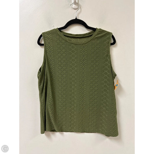 Top Sleeveless By Clothes Mentor In Green, Size: L