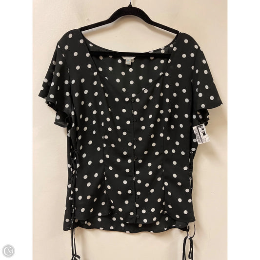 Top Short Sleeve By Belle + Sky In Polkadot Pattern, Size: 1x
