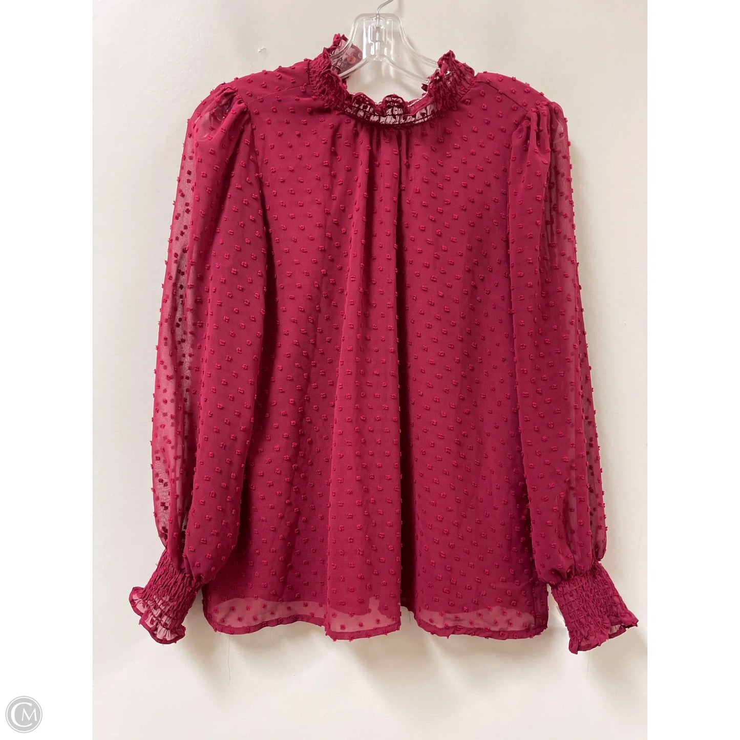 Top Long Sleeve By Clothes Mentor In Red, Size: S