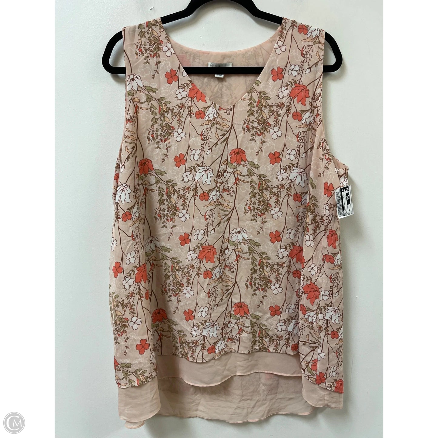 Top Sleeveless By Cato In Pink, Size: Xl
