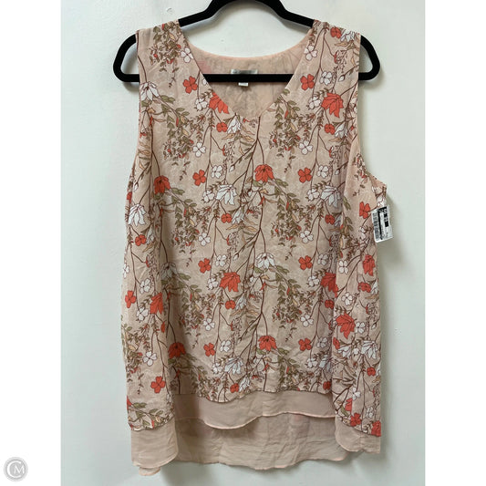 Top Sleeveless By Cato In Pink, Size: Xl