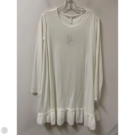 Tunic Long Sleeve By Clothes Mentor In White, Size: Xl