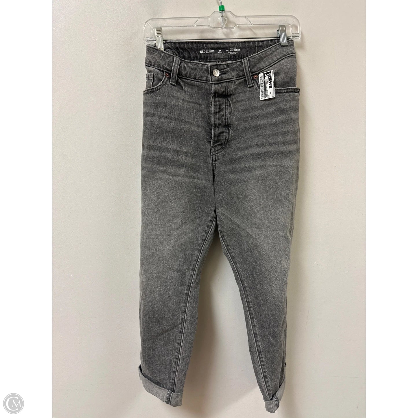 Jeans Straight By Old Navy In Grey Denim, Size: 14p