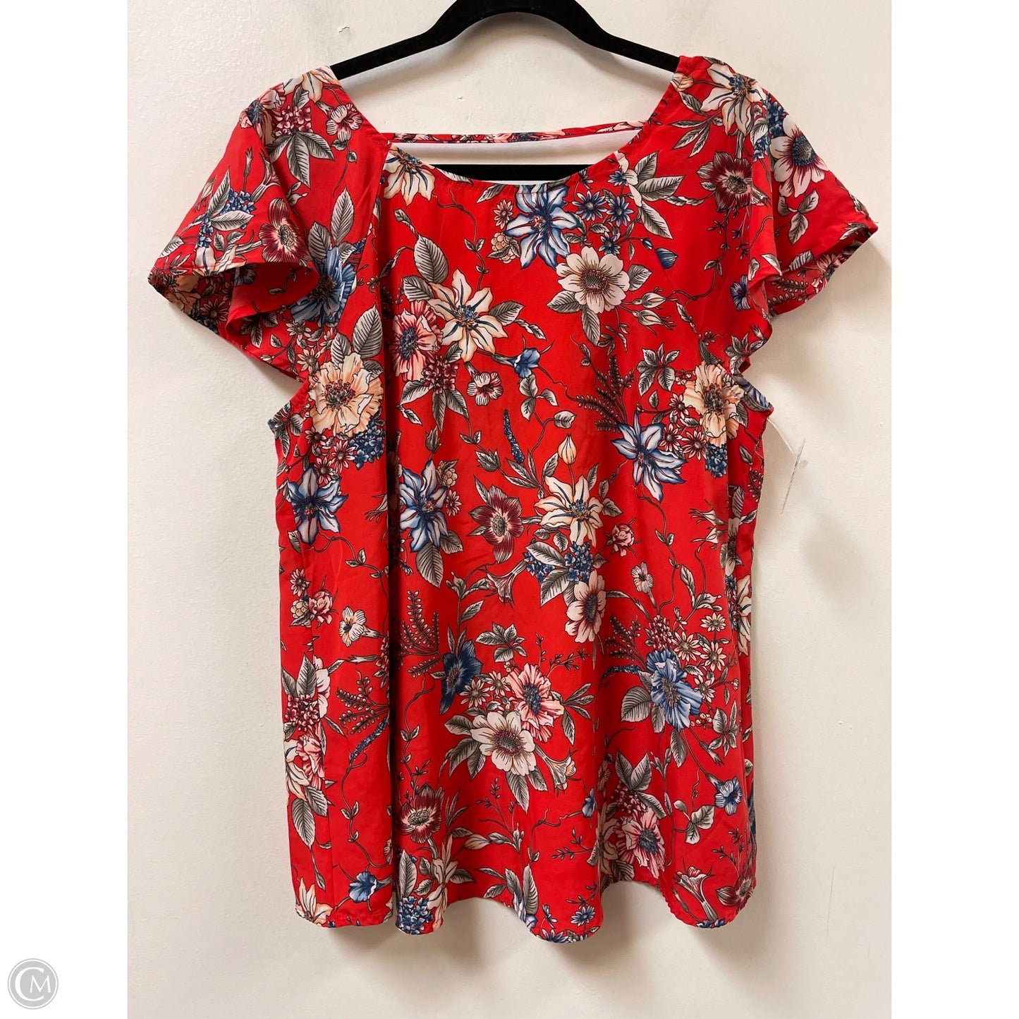 Top Short Sleeve By Cherish In Red, Size: M