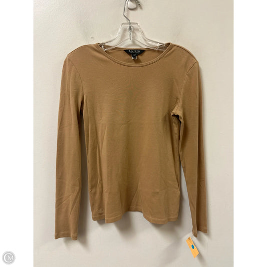 Top Long Sleeve By Lauren By Ralph Lauren In Brown, Size: S