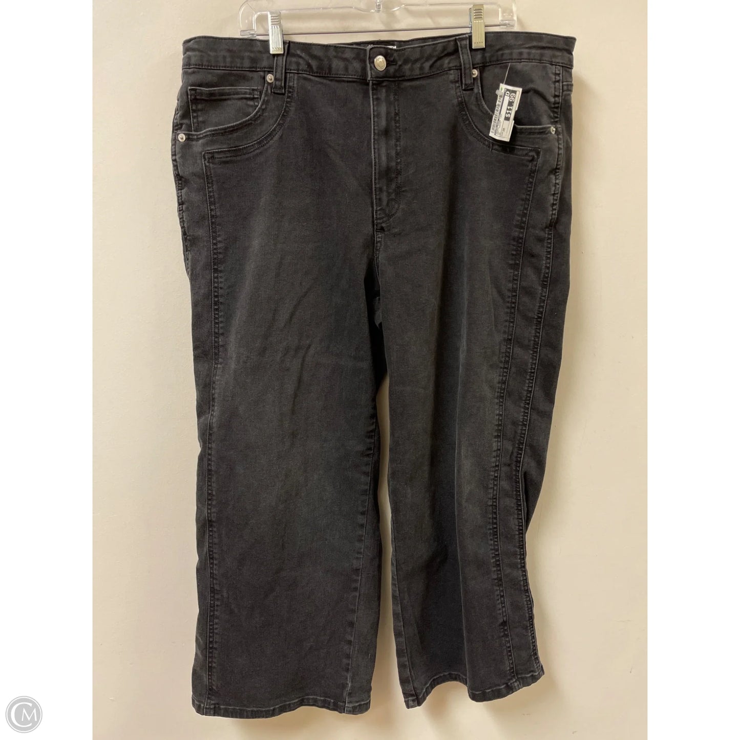 Jeans Wide Leg By Time And Tru In Grey Denim, Size: 20