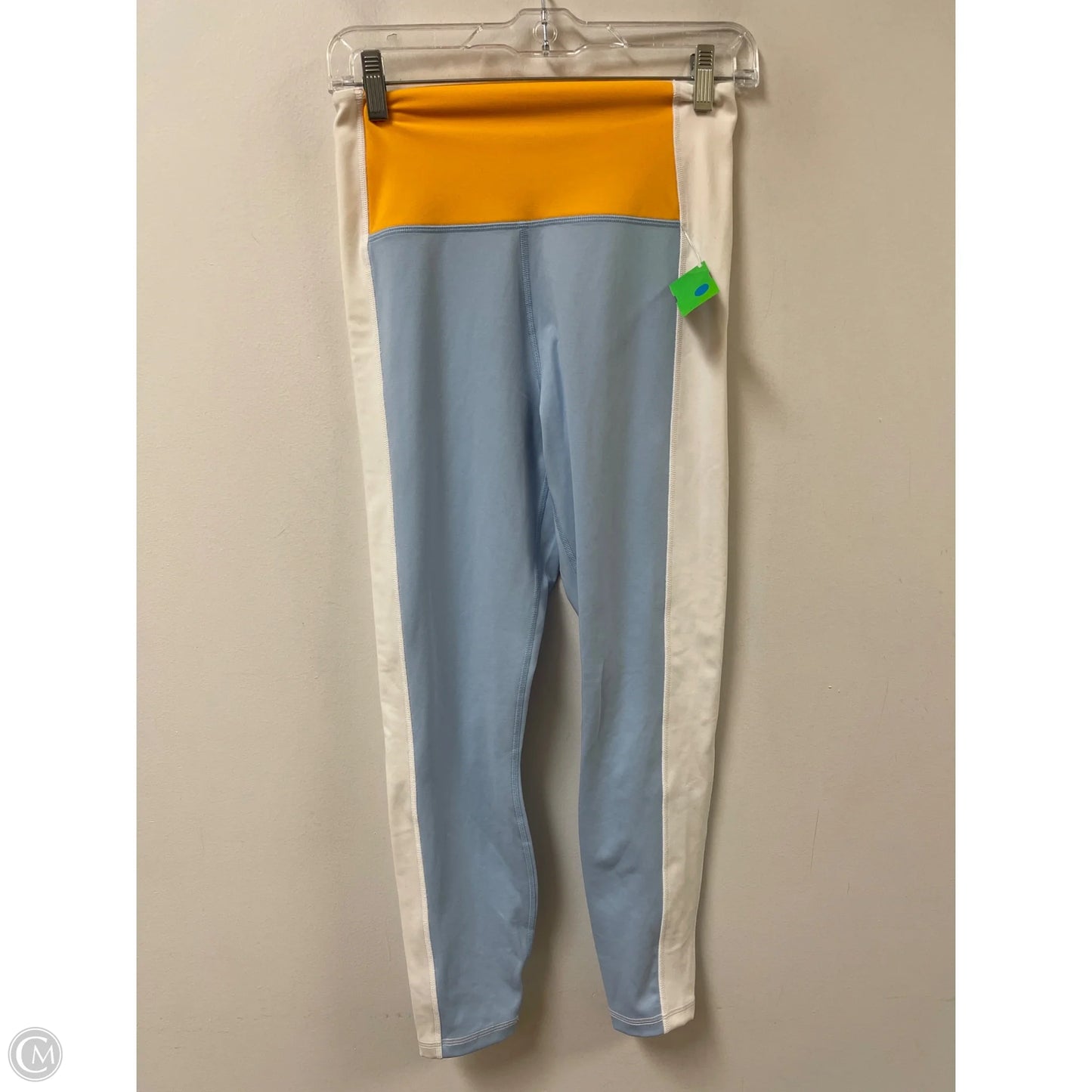 Athletic Leggings By Spiritual Gangster In Blue & Yellow, Size: M
