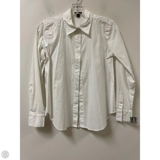 Blouse Long Sleeve By Ann Taylor In White, Size: Xs