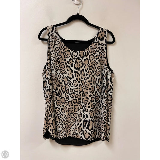 Top Sleeveless By Clothes Mentor In Animal Print, Size: L