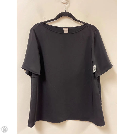 Top Short Sleeve By Chicos In Black, Size: L