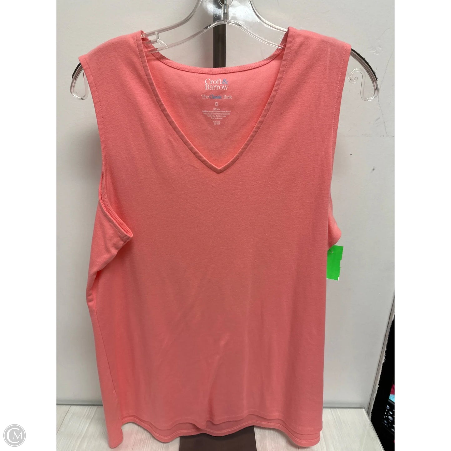 Top Sleeveless By Croft And Barrow In Pink, Size: Xl