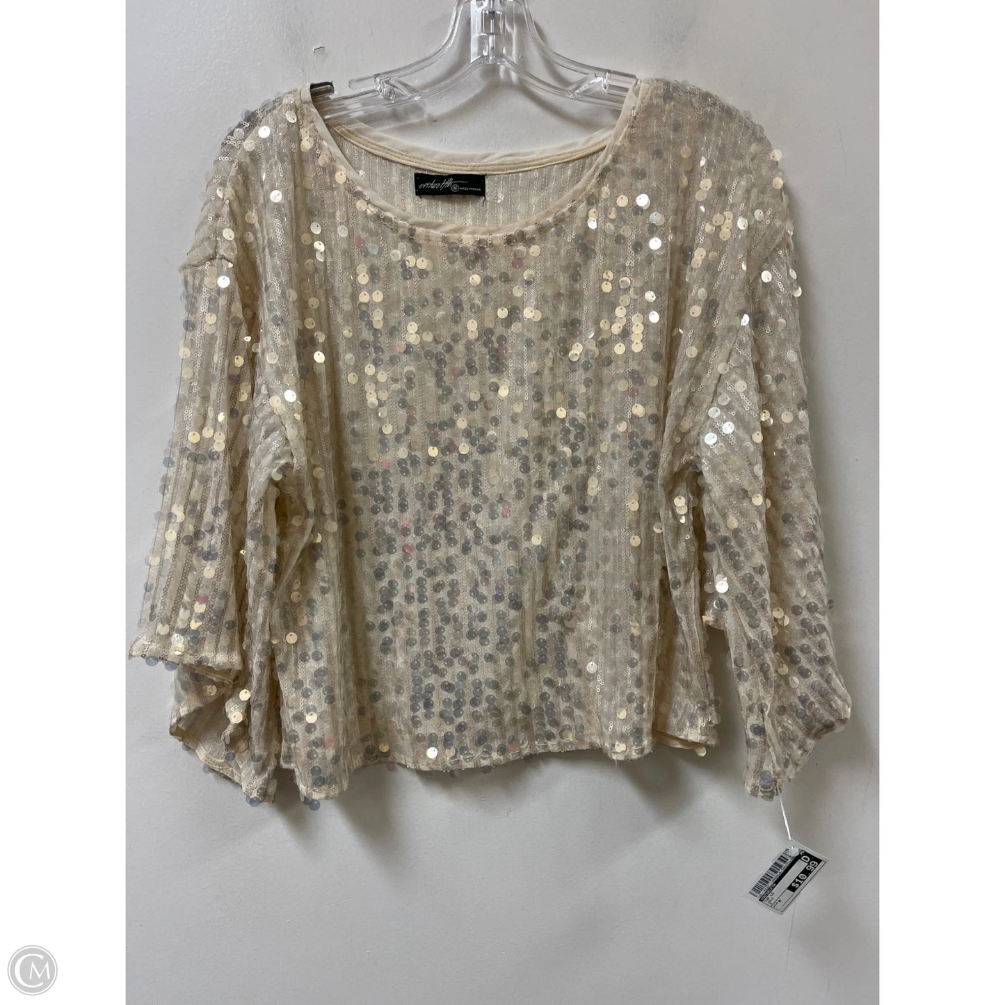 Top Long Sleeve By Ontwelfth In Gold, Size: M