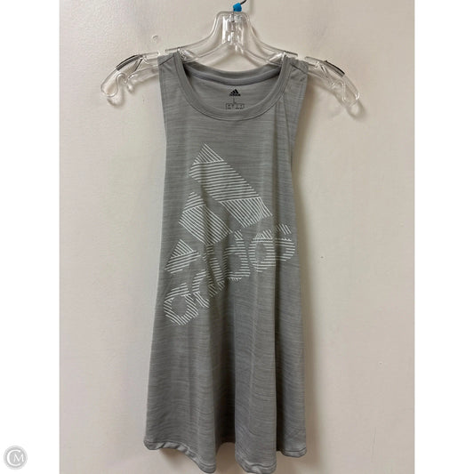 Athletic Tank Top By Adidas In Grey, Size: L